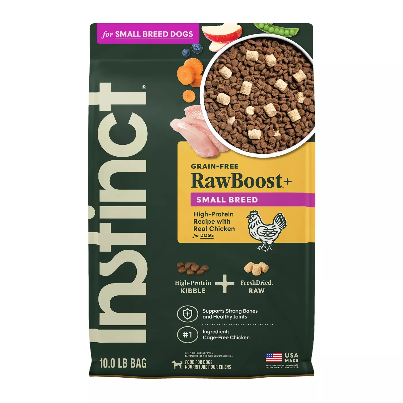 Instinct Raw Boost Kibble + Freeze-Dried Raw Small Breed All Life Stages Dry Dog Food - Chicken 5248198