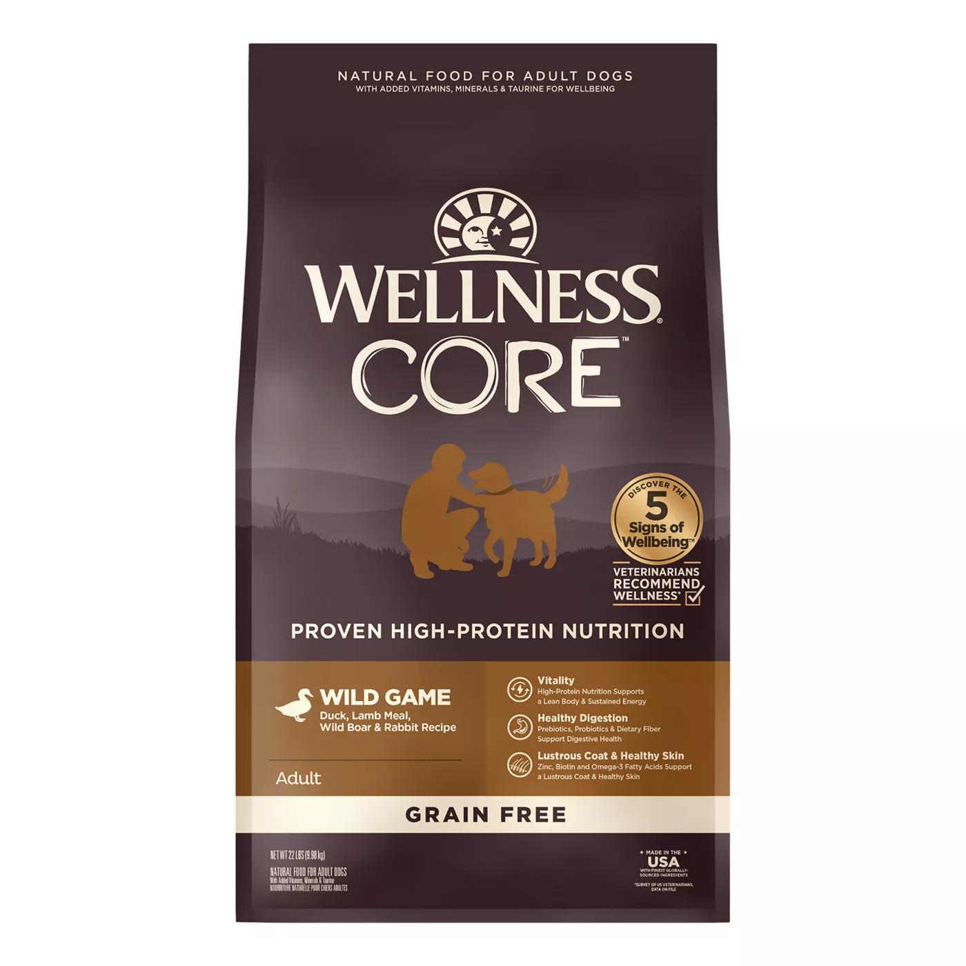 Wellness CORE Adult Dry Dog Food - Natural, Grain Free, Wild Game Formula 5249048