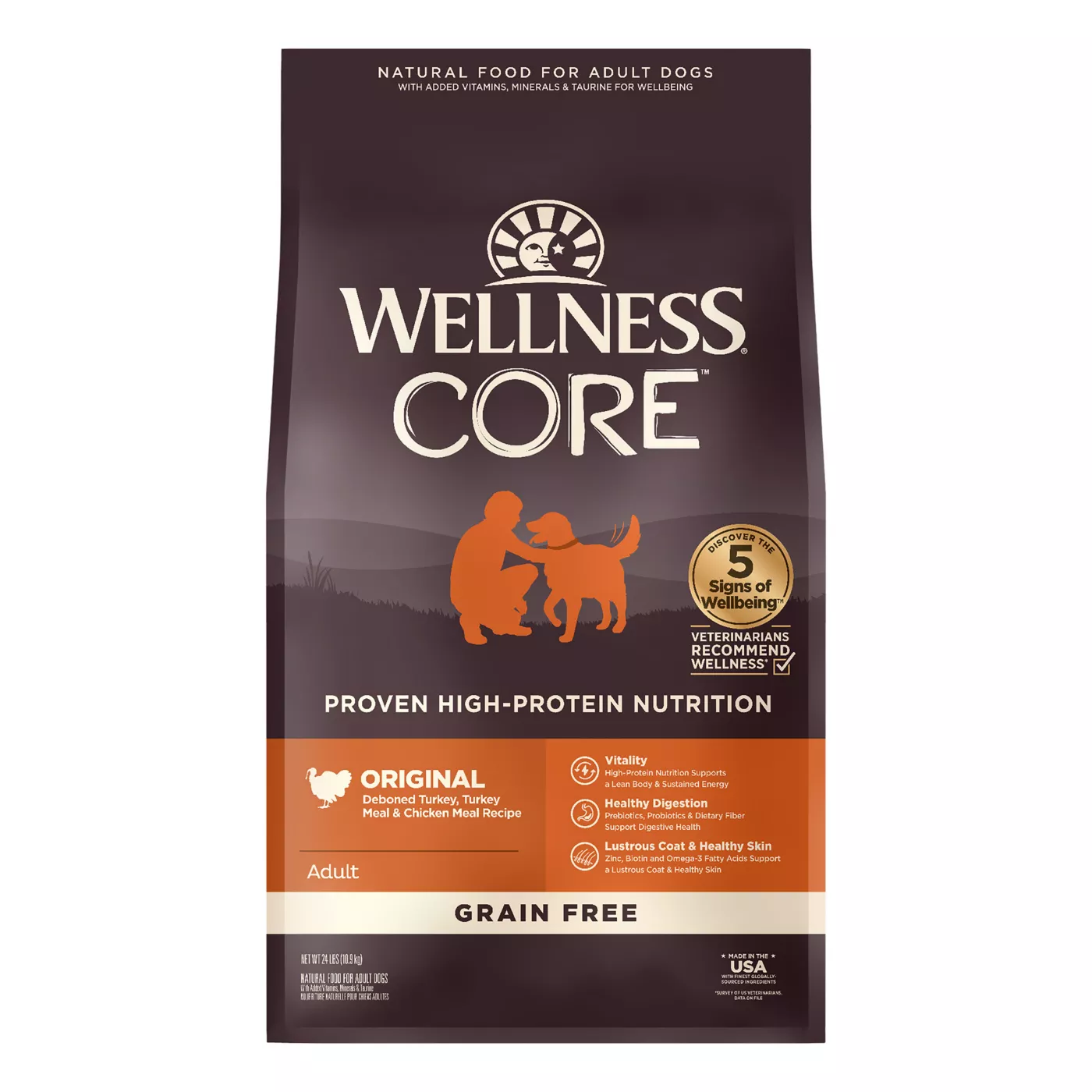 Wellness CORE Adult Dry Dog Food - Natural, Grain Free, Original Formula 5249049