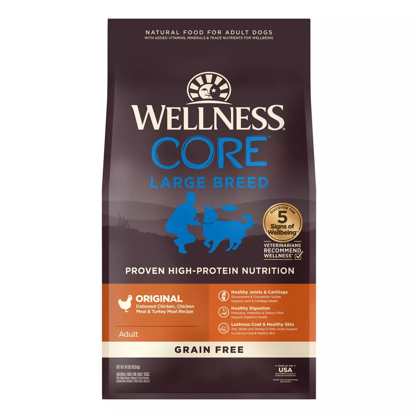 Wellness CORE Large Breed Adult Dry Dog Food - Natural, Grain Free 5249052