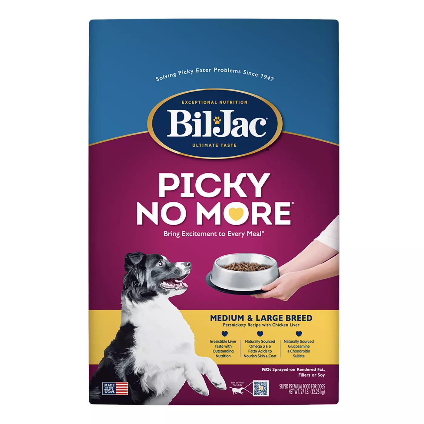 Bil-Jac Picky No More Medium & Large Breed Adult Dry Dog Food - Chicken 5266781