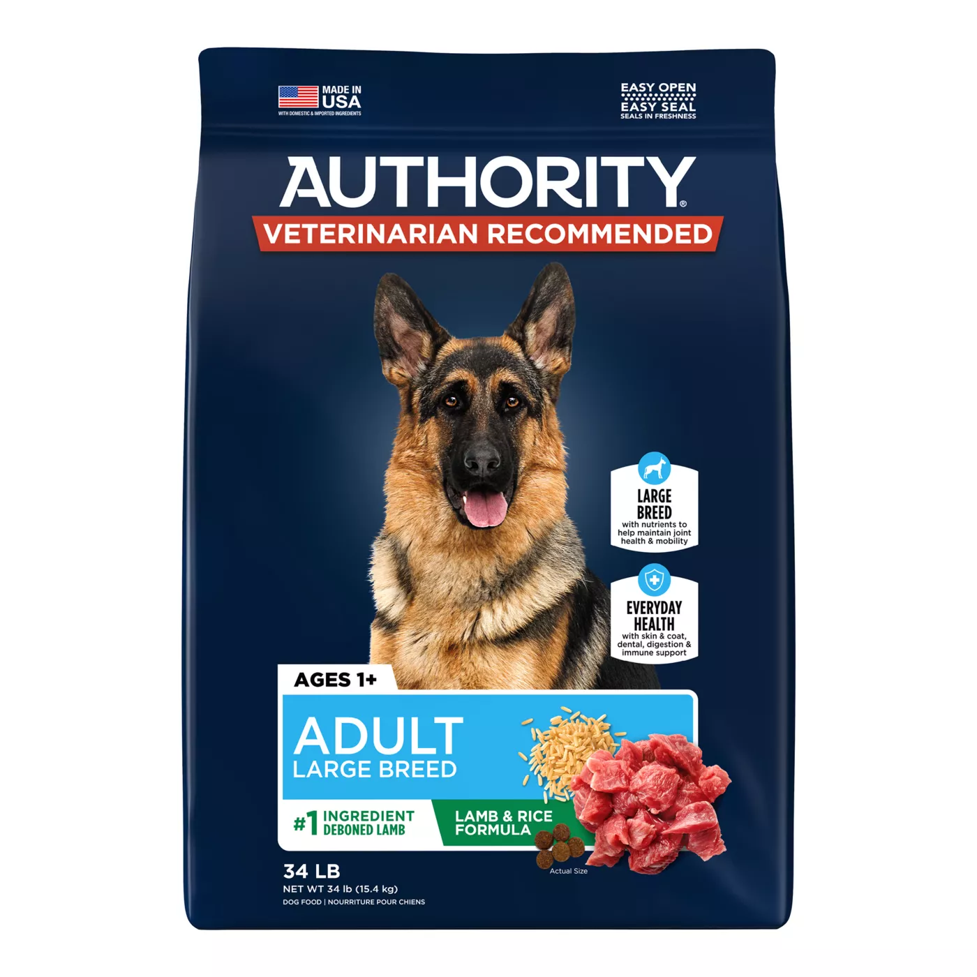 Authority Everyday Health Large Breed Adult Dry Dog Food - Lamb & Rice, 34 lb 5278893