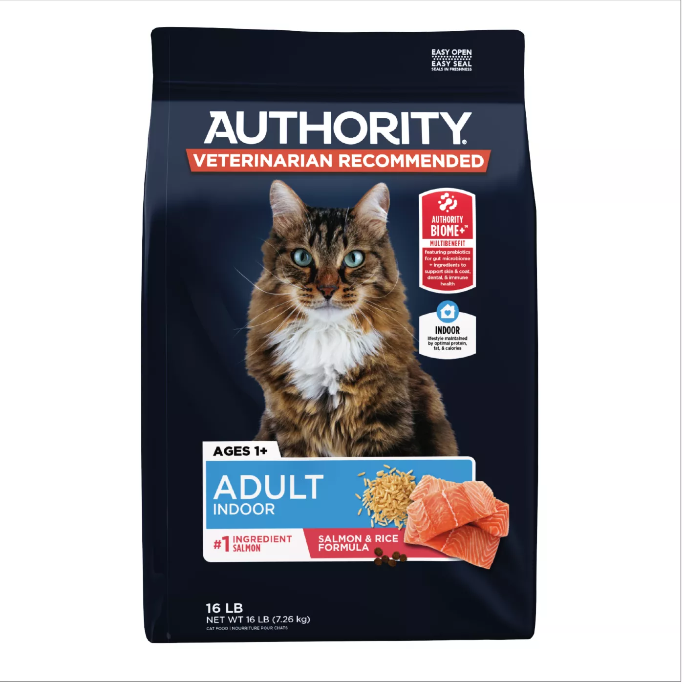 Authority Everyday Health Indoor Cat Dry Food - Salmon & Rice, With-Grain 5279242