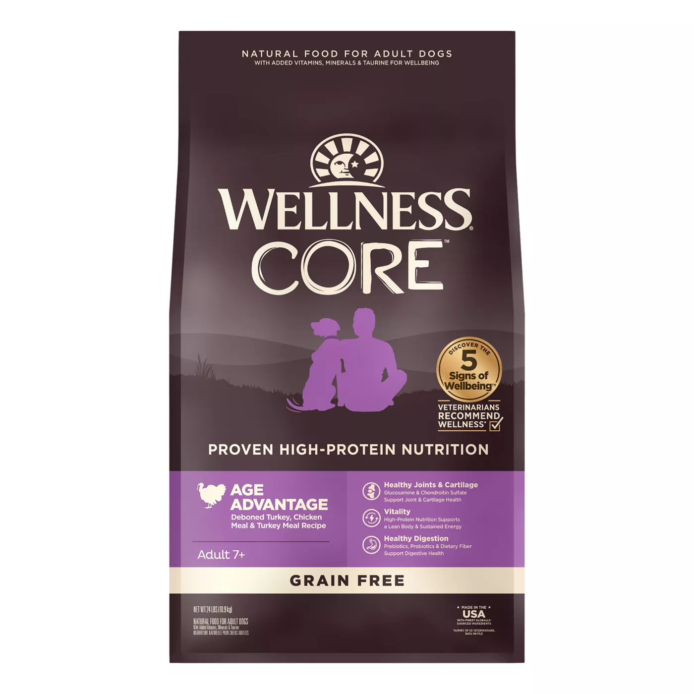 Wellness CORE Senior Dry Dog Food - Natural, Grain Free 5280316