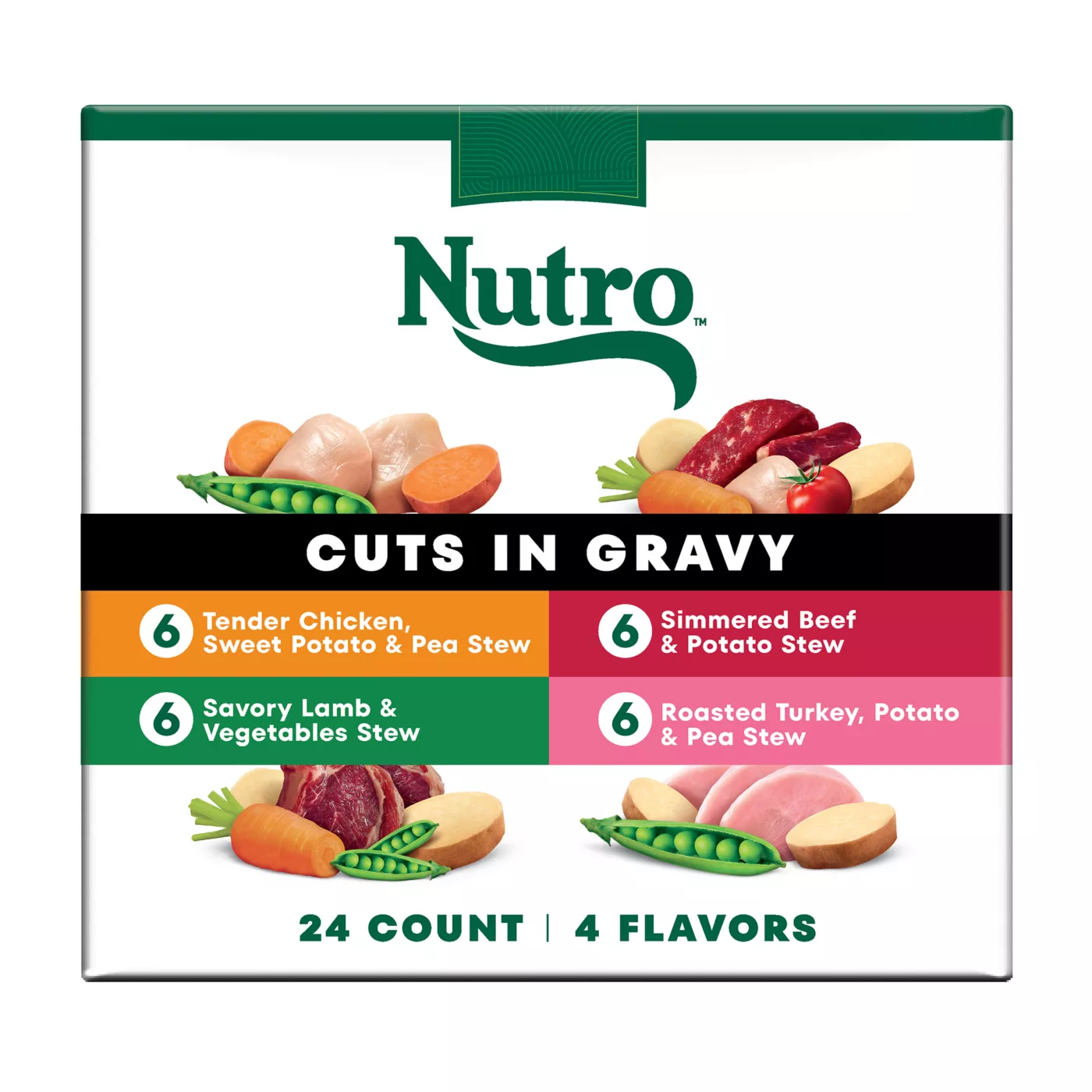 Nutro Natural Choice Cuts in Gravy Adult Wet Dog Food - Grain Free, Variety Pack, 24 Count 5280466