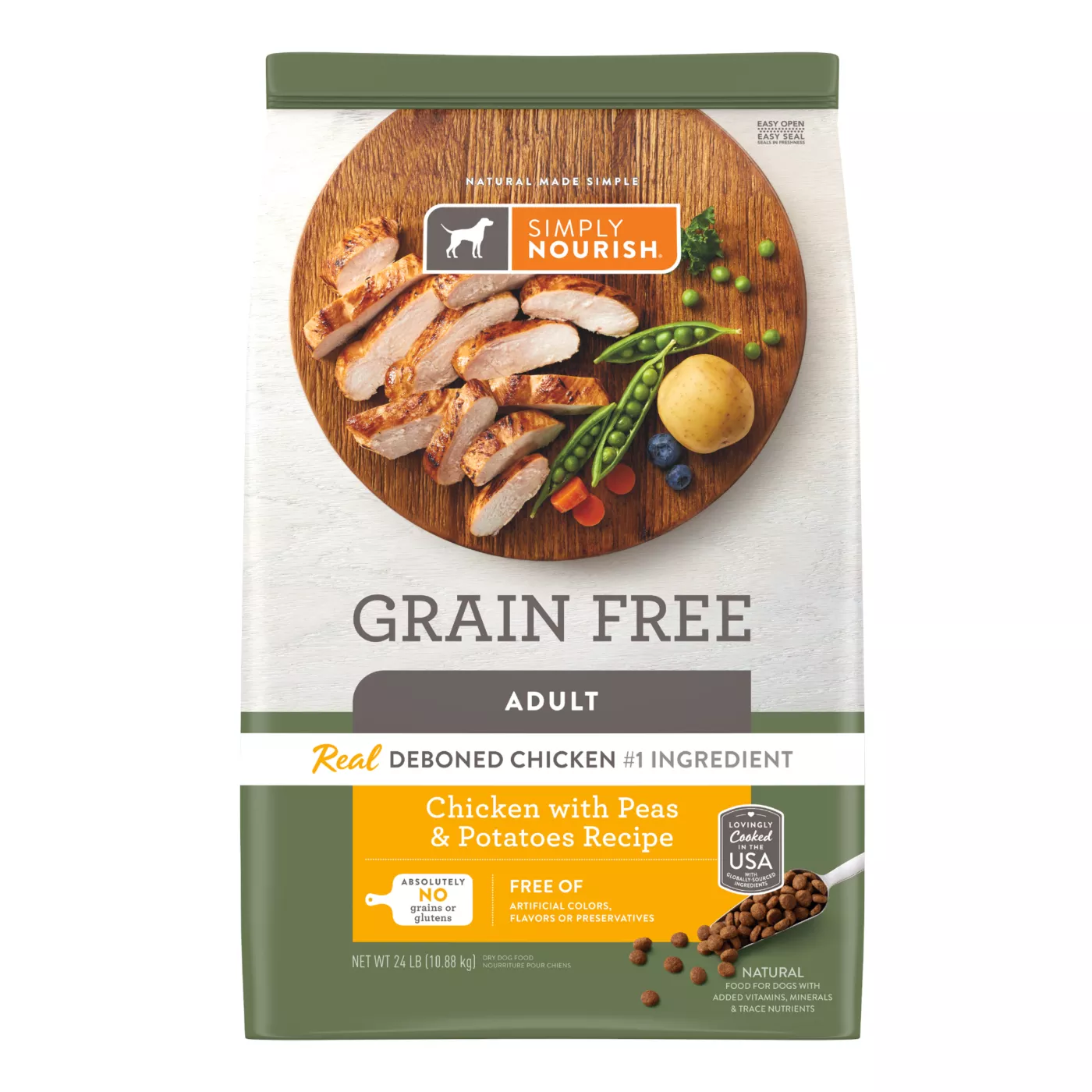 Simply Nourish Original Adult Dry Dog Food - Chicken, Pea & Potato 5286937