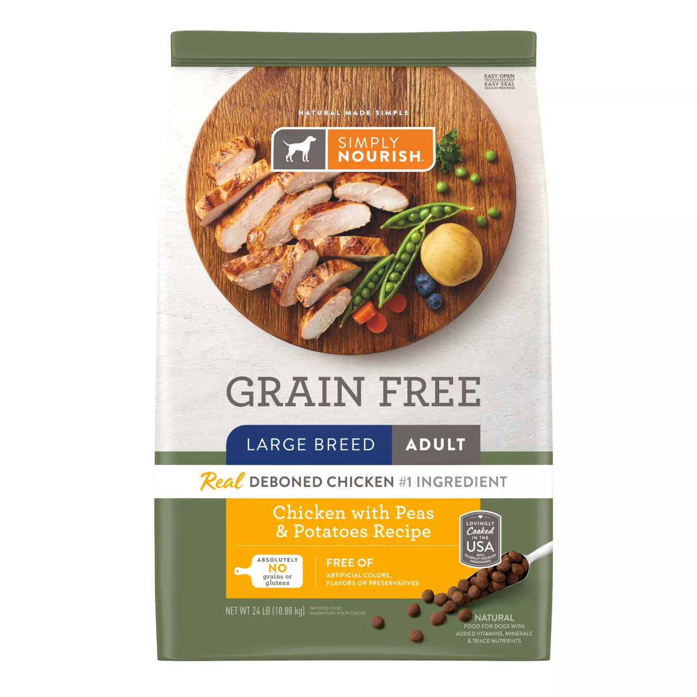 Simply Nourish Original Large Breed Adult Dry Dog Food - Chicken, Pea & Potato 5286939