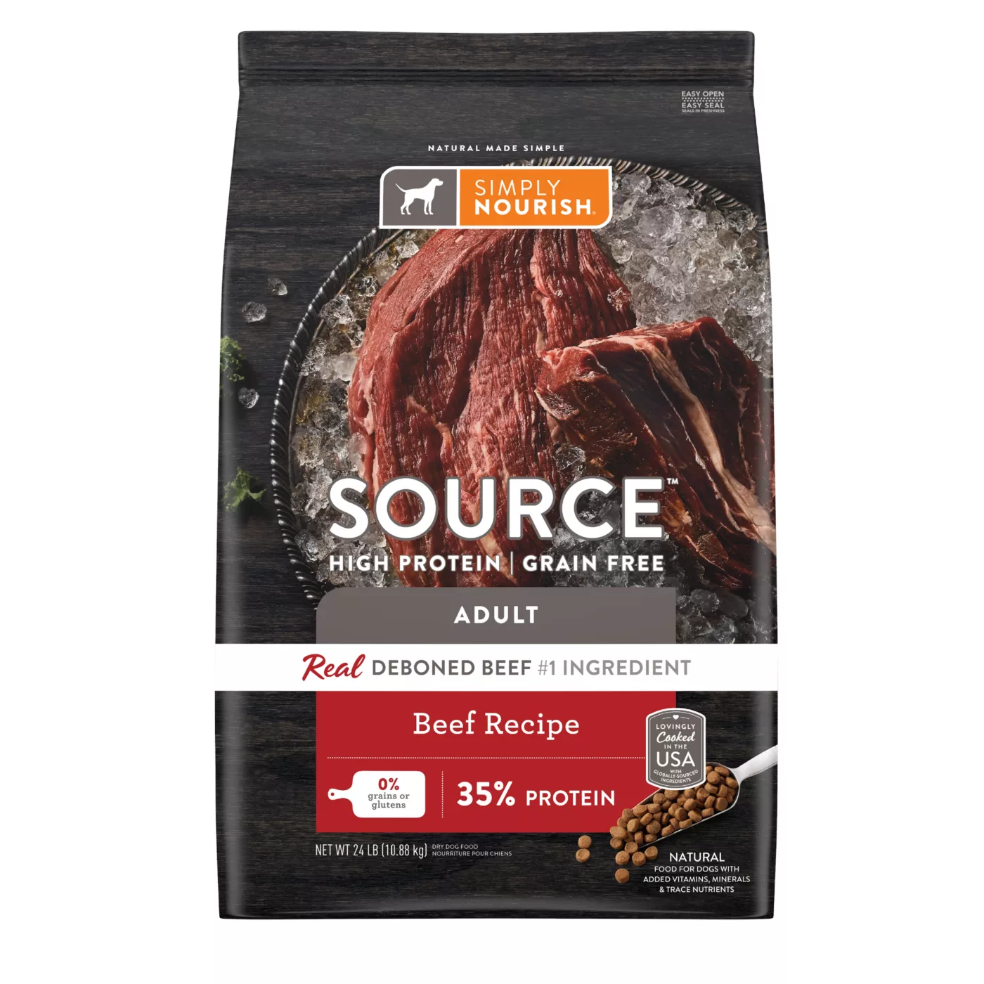 Simply Nourish Source Adult Dry Dog Food - Beef 5286980