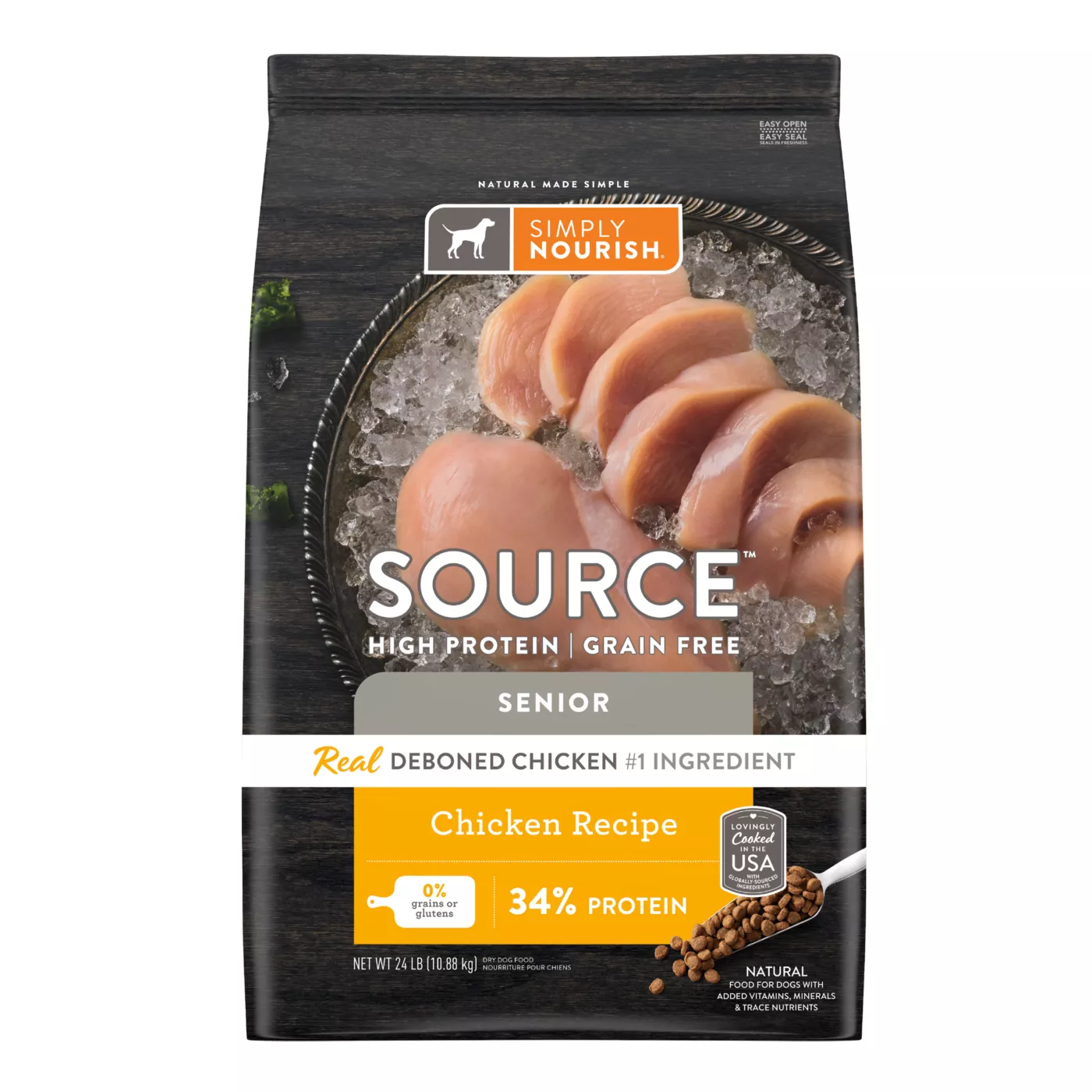 Simply Nourish Source Senior Dry Dog Food - Chicken 5287004