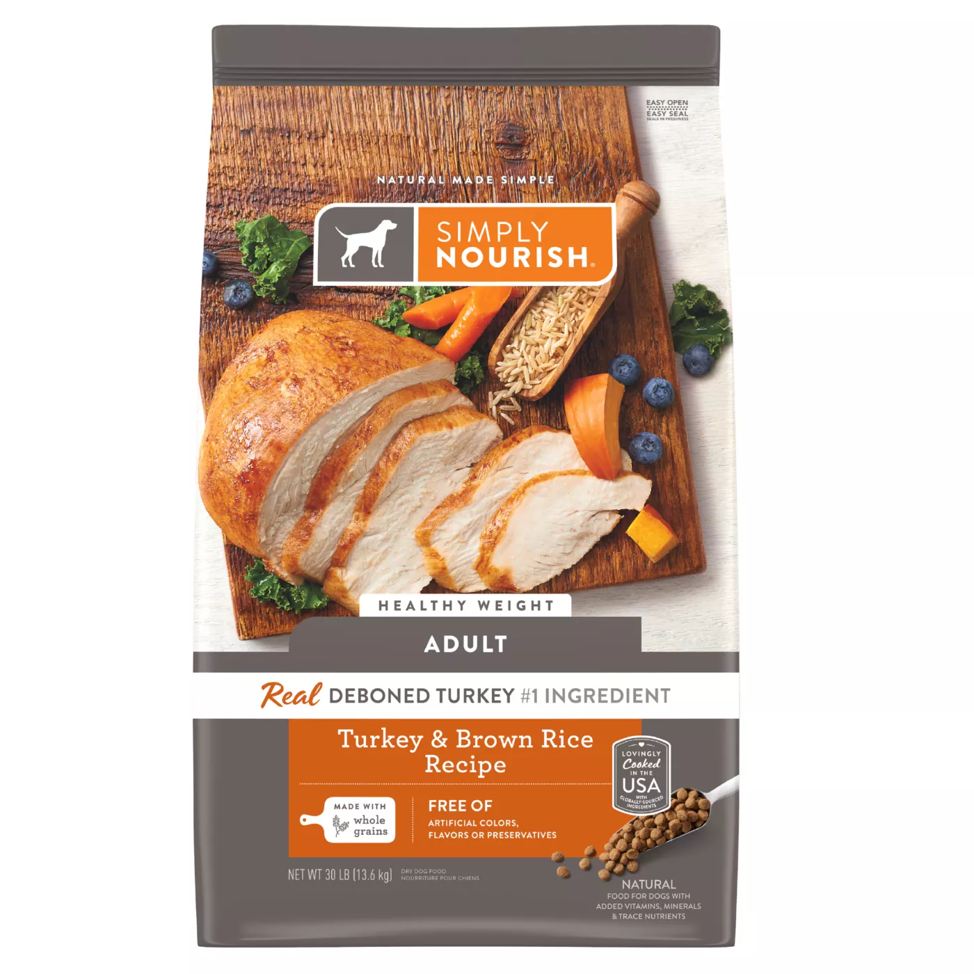 Simply Nourish Original Weight Management Adult Dry Dog Food - Turkey & Brown Rice 5287556
