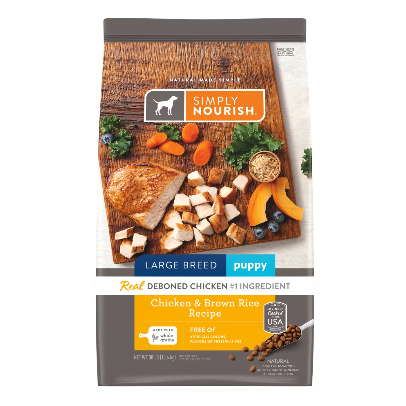 Simply Nourish Original Large Breed Puppy Dry Dog Food - Chicken & Brown Rice 5287562
