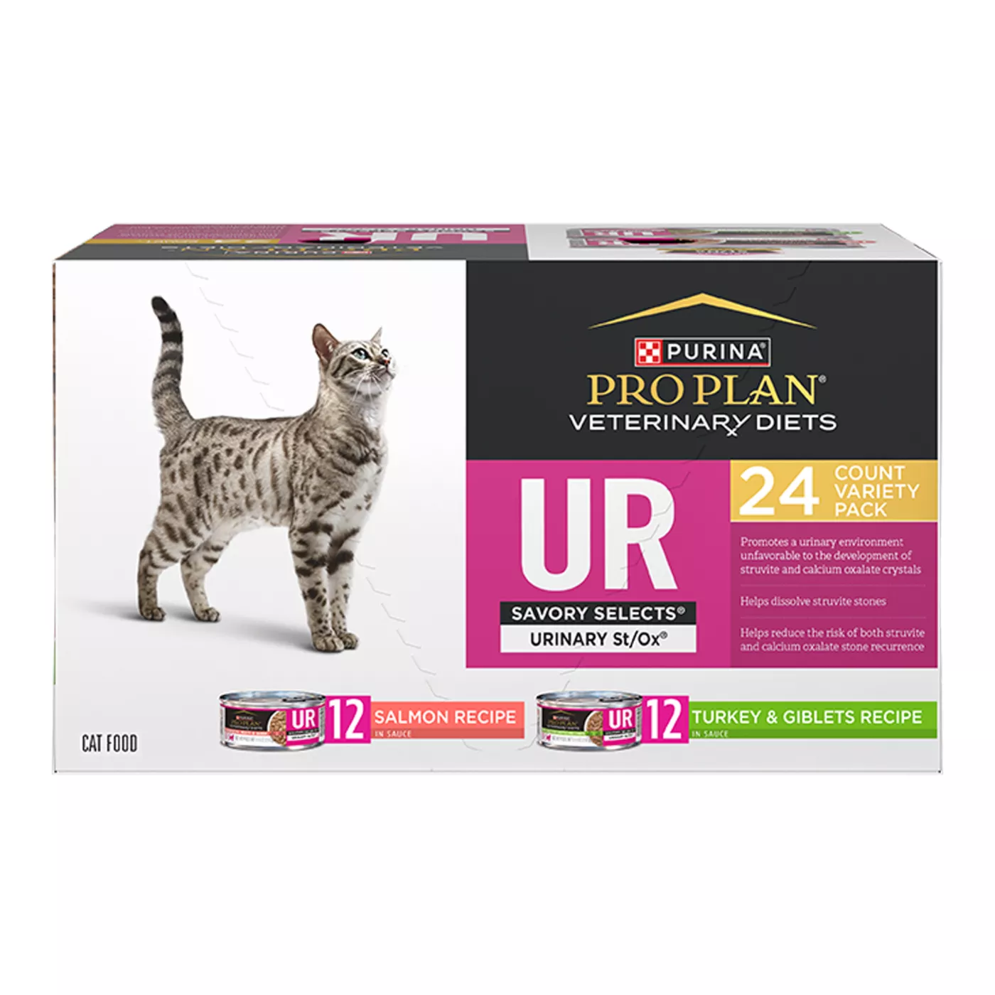 Purina Pro Plan Veterinary Diets UR Urinary St/Ox Savory Selects Wet Cat Food Variety Pack - 5.5 OZ 5289683