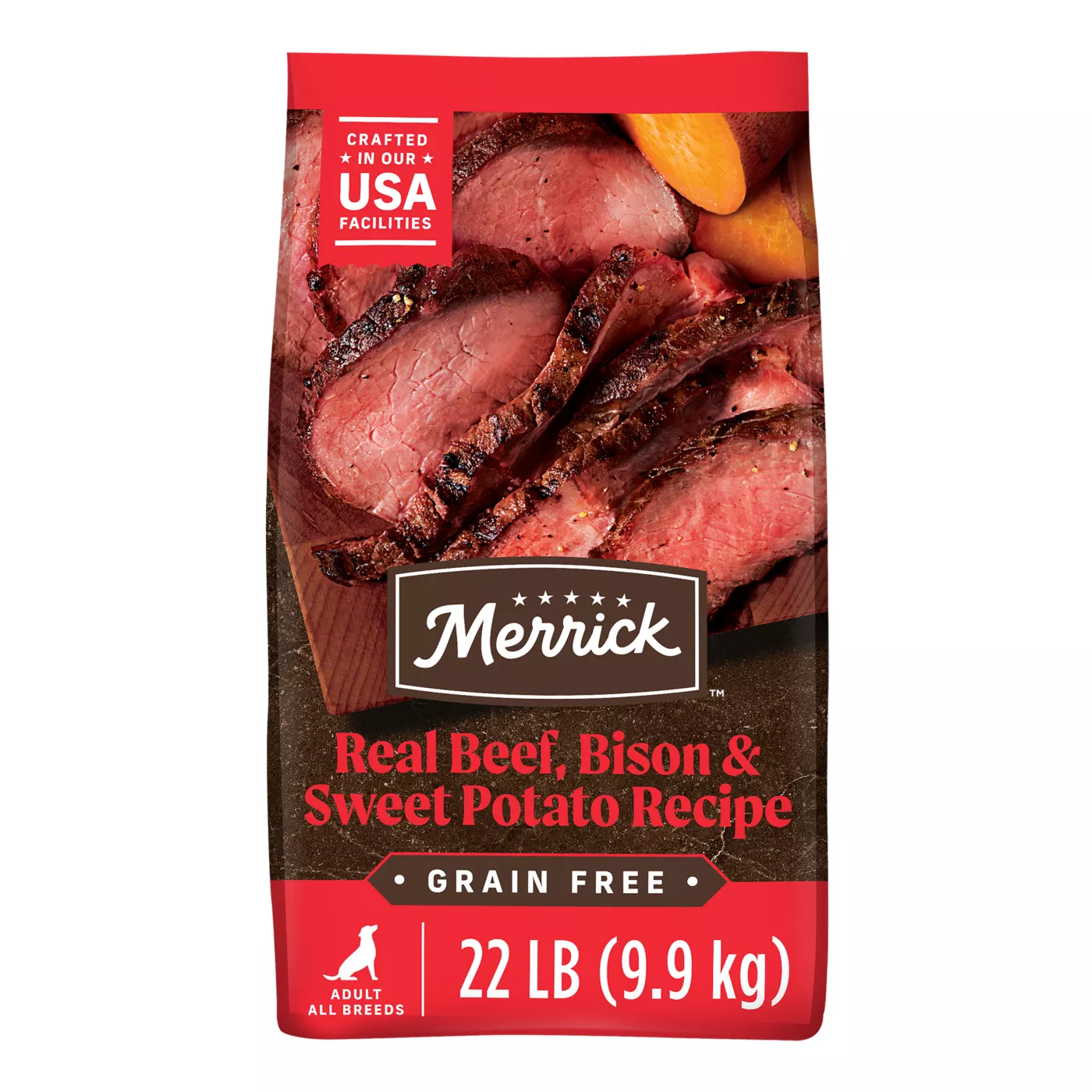 Merrick Grain Free Adult Dry Dog Food - Natural, Beef, Bison & Sweet Potato 5296354