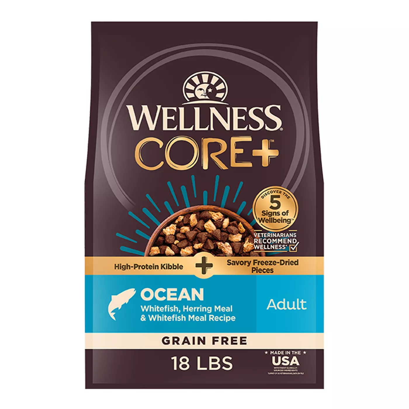 Wellness CORE+ Adult Dry Dog Food - Grain Free, Ocean 5298444