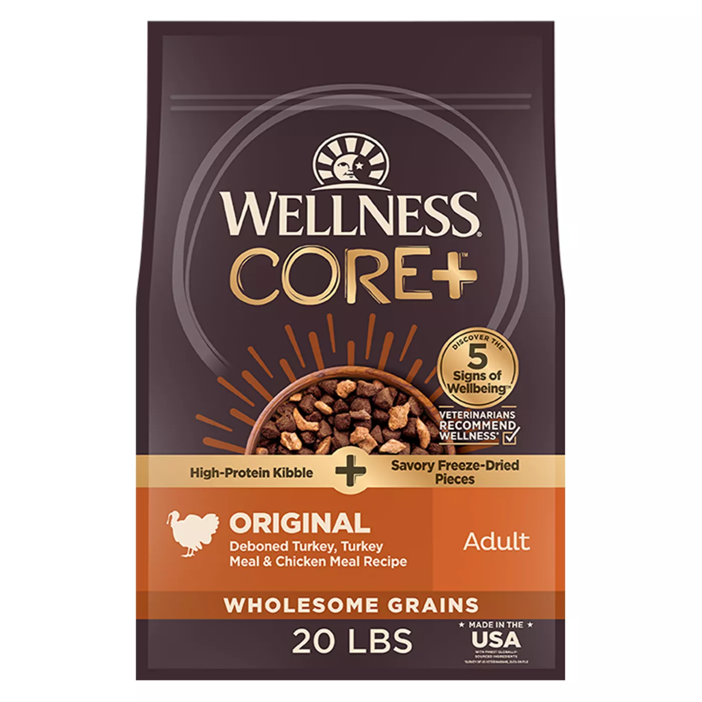 Wellness CORE+ High Protein With-Grain Adult Dry Dog Food - Turkey & Chicken 5298487