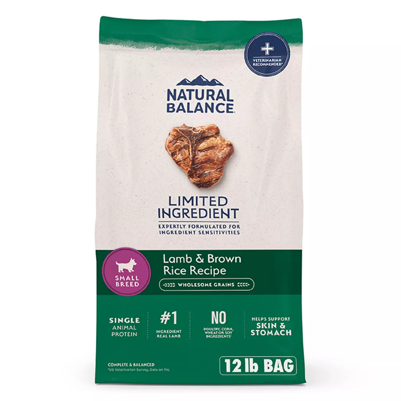 Natural Balance Limited Ingredient With-Grain Small Breed Adult Dry Dog Food - Lamb & Brown Rice 5299958