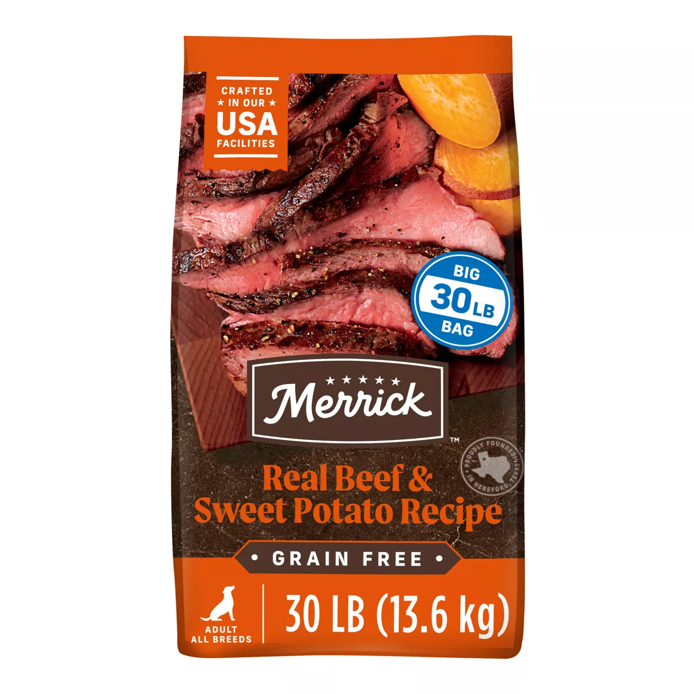 Merrick Grain Free Adult Dry Dog Food - Natural, Texas Beef & Sweet Potato 5304505