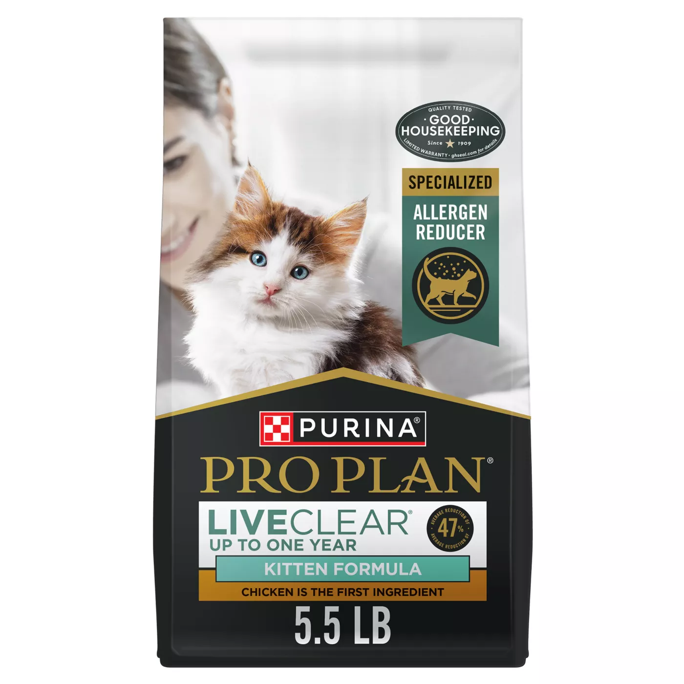 Purina Pro Plan LiveClear Allergen Reducing Kitten Dry Cat Food - Chicken & Rice 5306187