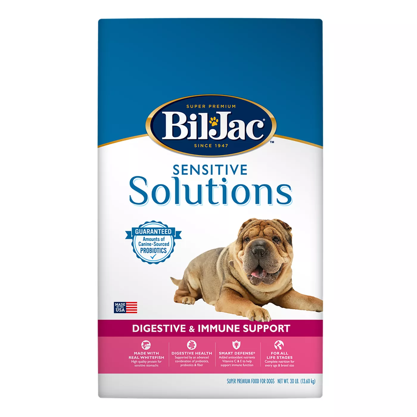 Bil-Jac Sensitive Solutions Digestive & Immune Support All Life Stage Dry Dog Food - Chicken & Fish 5306255