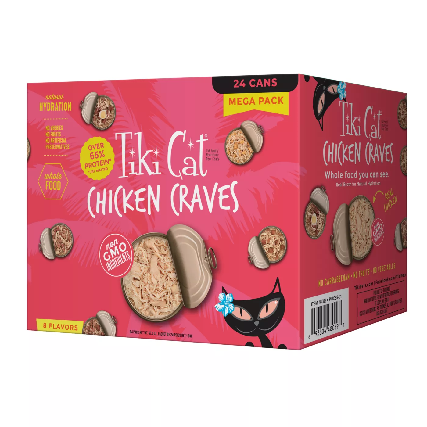 Tiki Cat Chicken Craves Cat Food Non-GMO, Natural - Variety Pack, 24 CT, 67.2 OZ 5308136