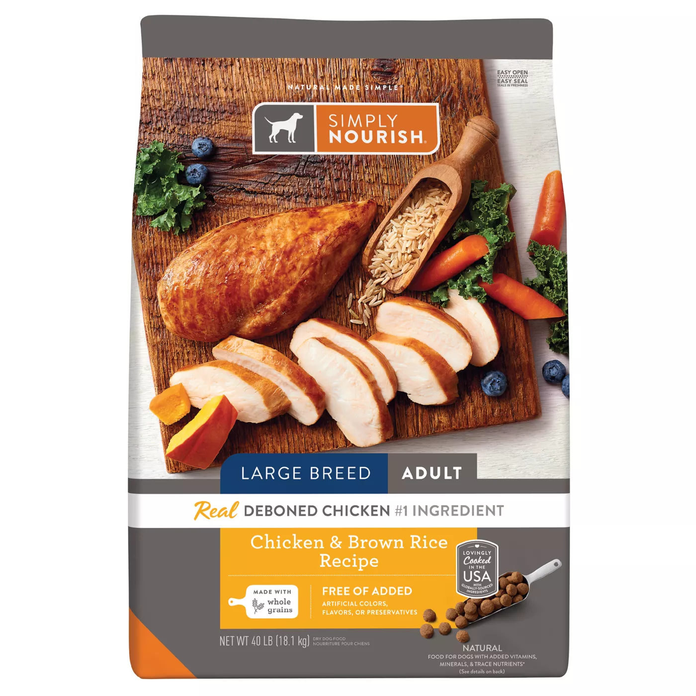 Simply Nourish Original Large Breed Adult Dry Dog Food - Chicken & Brown Rice 5319721