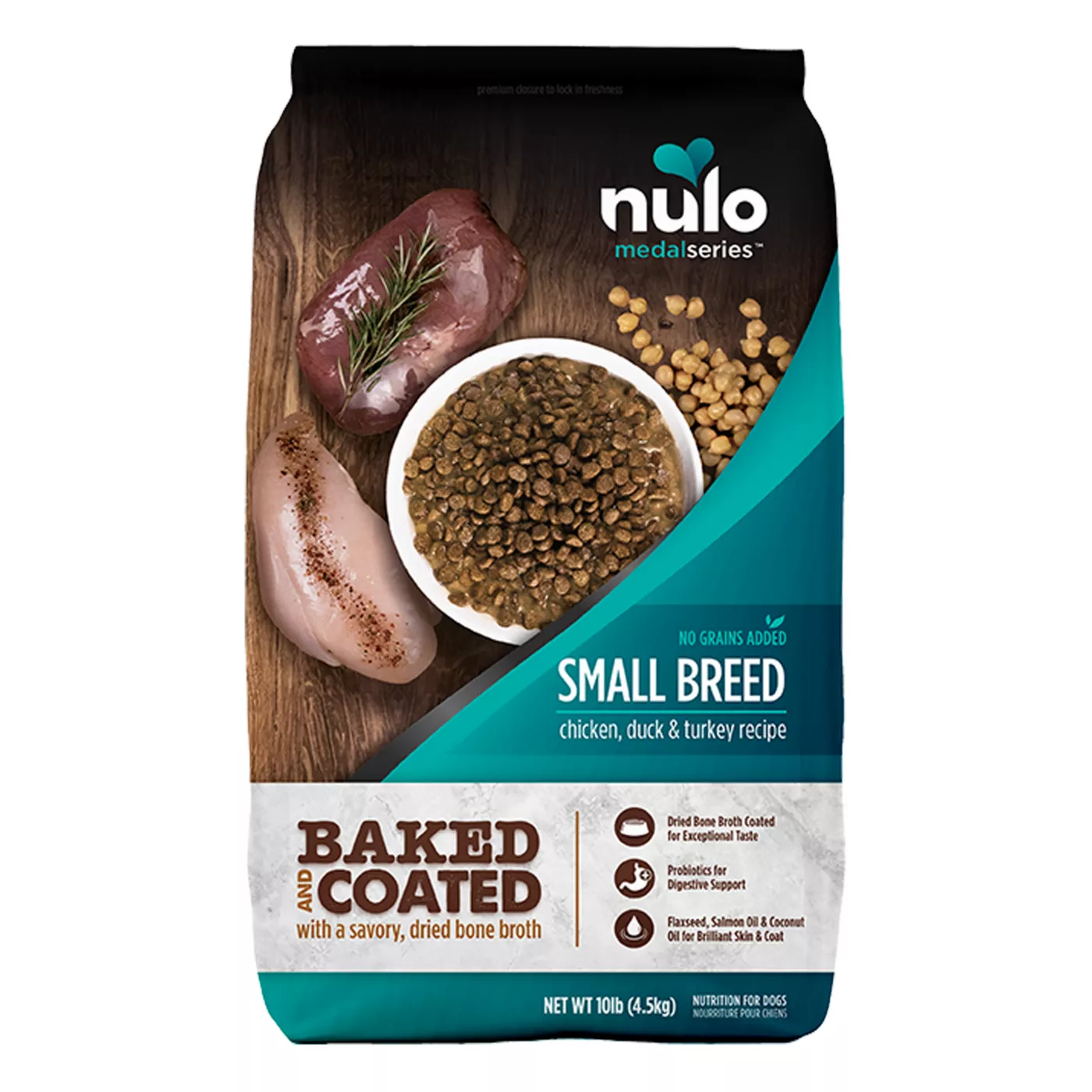 Nulo MedalSeries Baked & Coated Small Breed Grain-Free Dry Dog Food - Chicken, Duck & Turkey Recipe 5322842