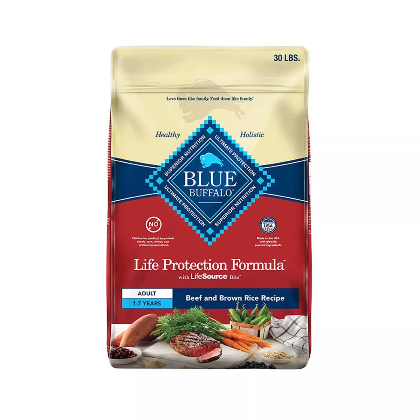 Blue Buffalo Life Protection Formula Beef & Brown Rice Adult Dry Dog Food 5323573