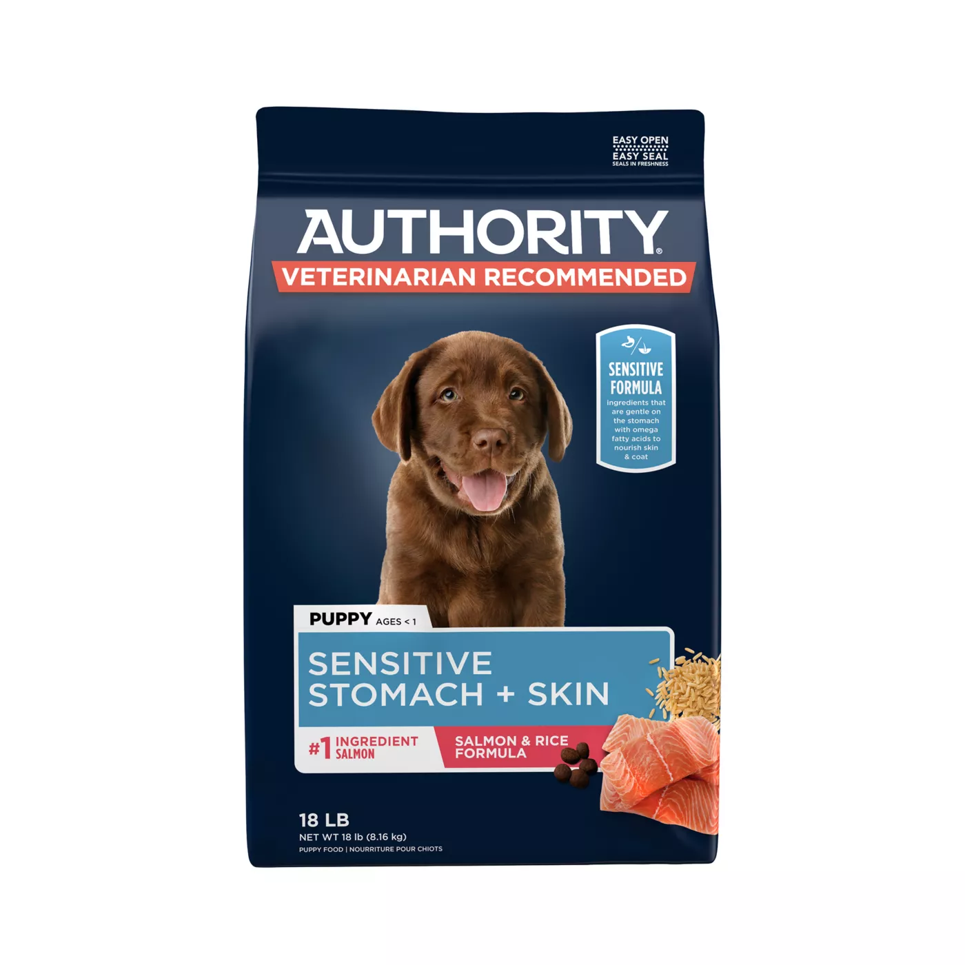 Authority Sensitive Stomach & Skin Puppy Dry Dog Food - Salmon & Rice 5333999