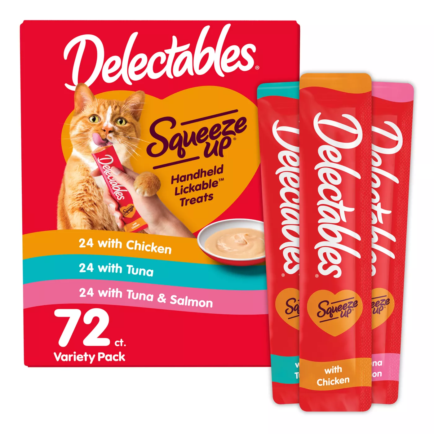 Hartz Delectables Squeeze Up Lickable Cat Treat - Variety Pack 5337628