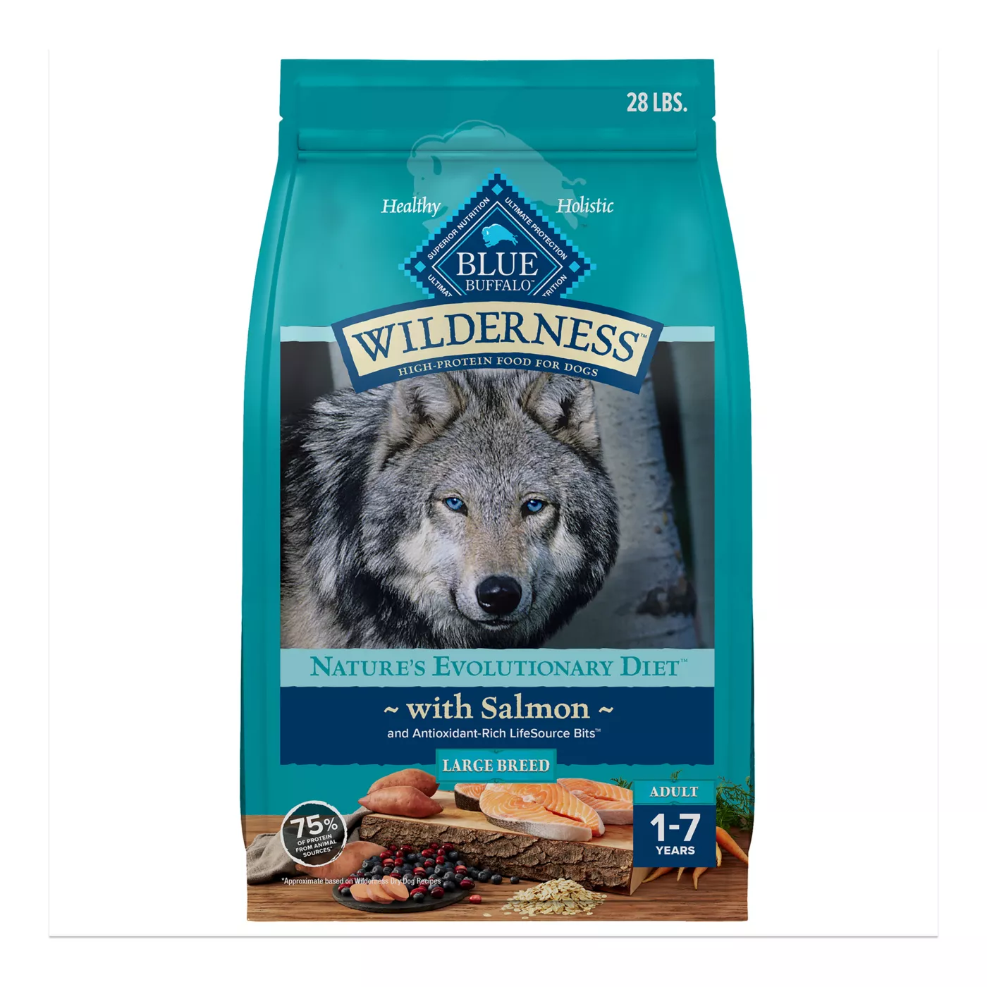 Blue Buffalo Wilderness High Protein, Salmon Large Breed Adult Dry Dog Food 5338781