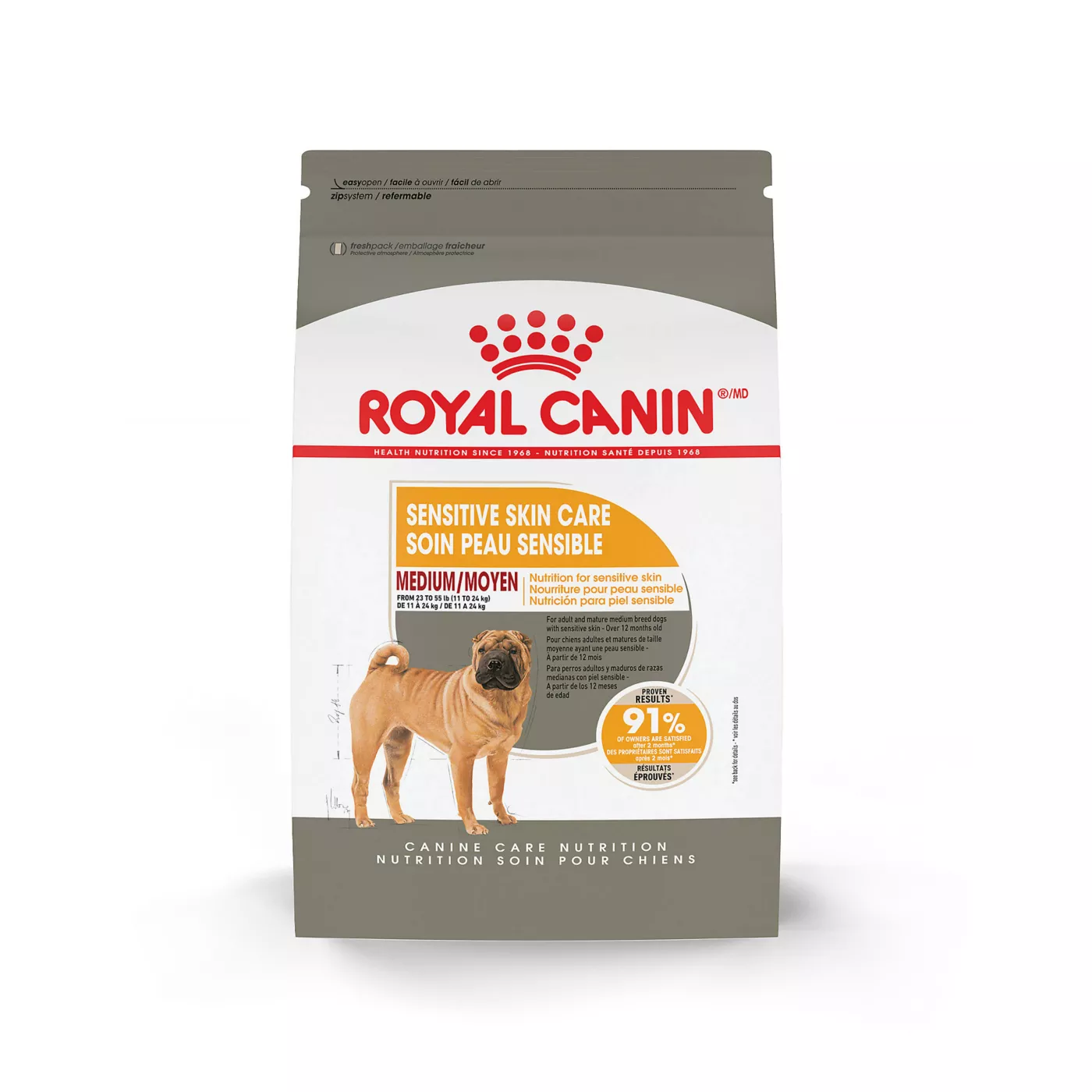 Royal Canin Canine Care Nutrition Sensitive Skin Care Medium Breed Adult Dog Dry Food - 17 lb 5343862
