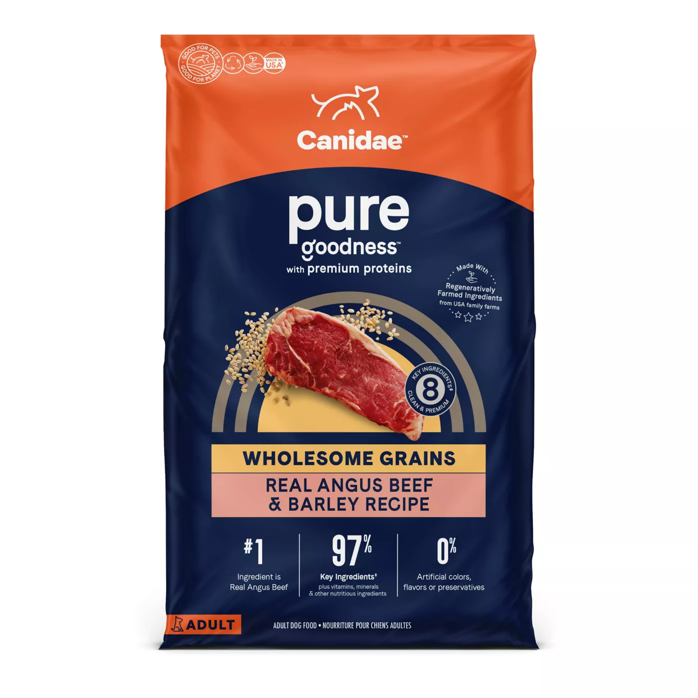 Canidae Pure Adult Dry Dog Food - Real Beef & Barley 5344620