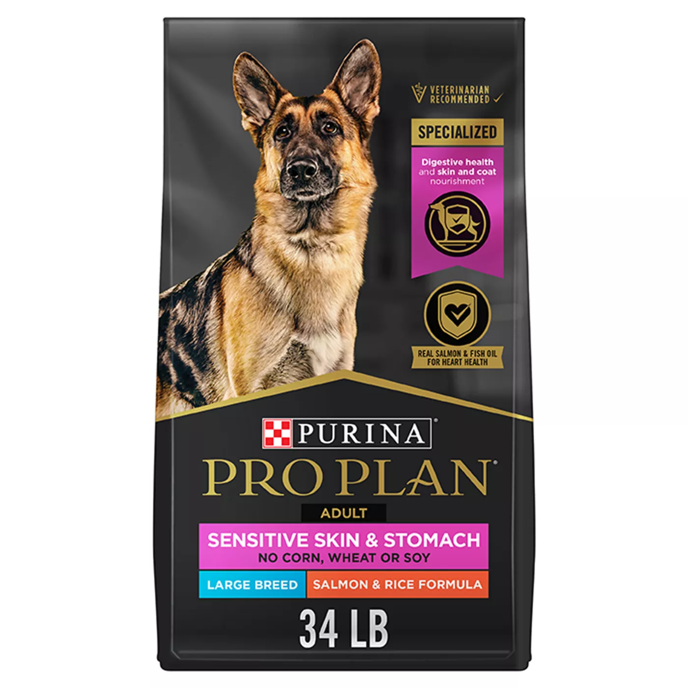 Purina Pro Plan Sensitive Skin and Stomach Dry Dog Food Large Breed Salmon and Rice Formula 5345204