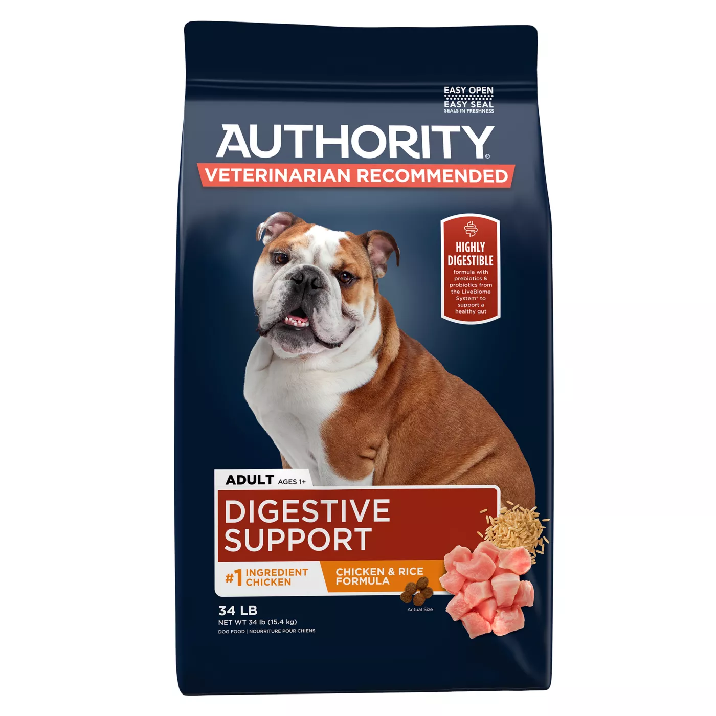 Authority Digestive Support Adult Dog Dry Food - Chicken & Rice 5348630