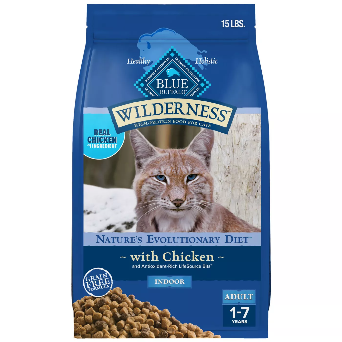 Blue Buffalo Wilderness Indoor Adult Dry Cat Food - Grain Free, Chicken 5350109