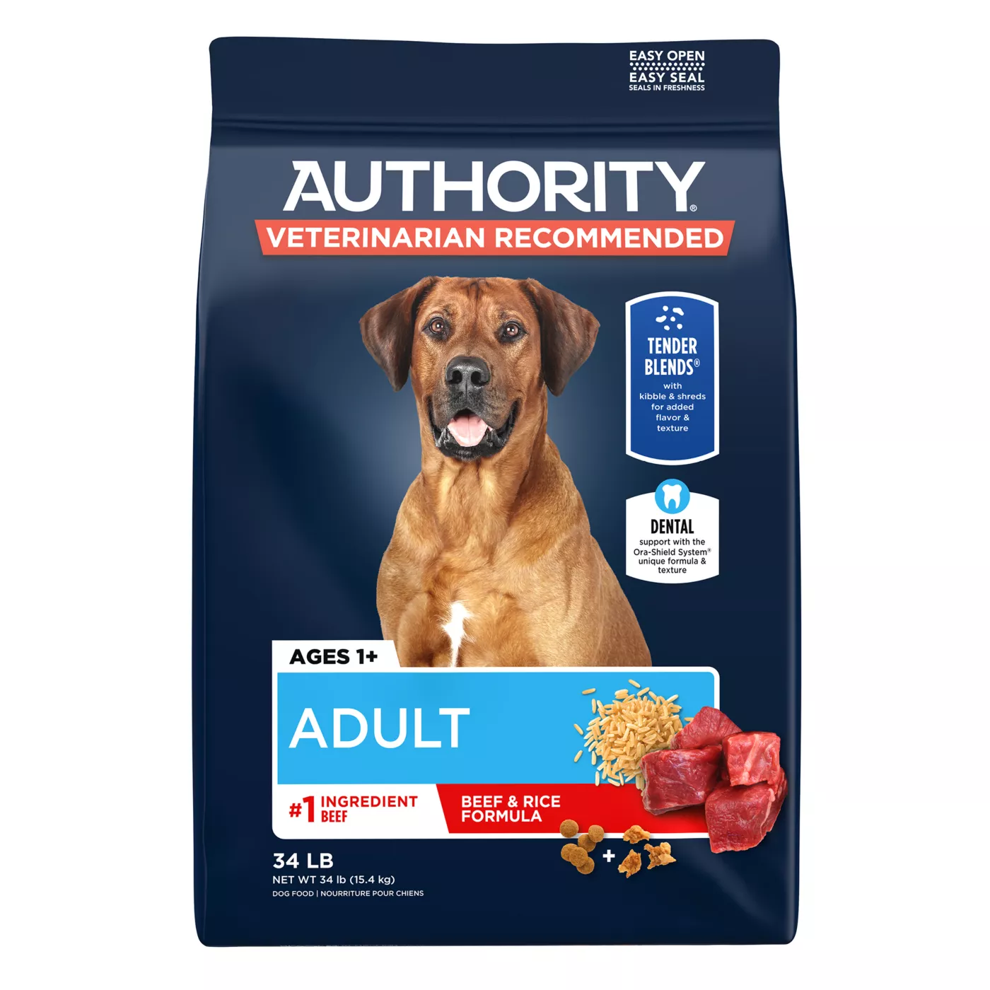 Authority Everyday Health Tender Blends Adult Dry Dog Food - Beef & Rice 5360308