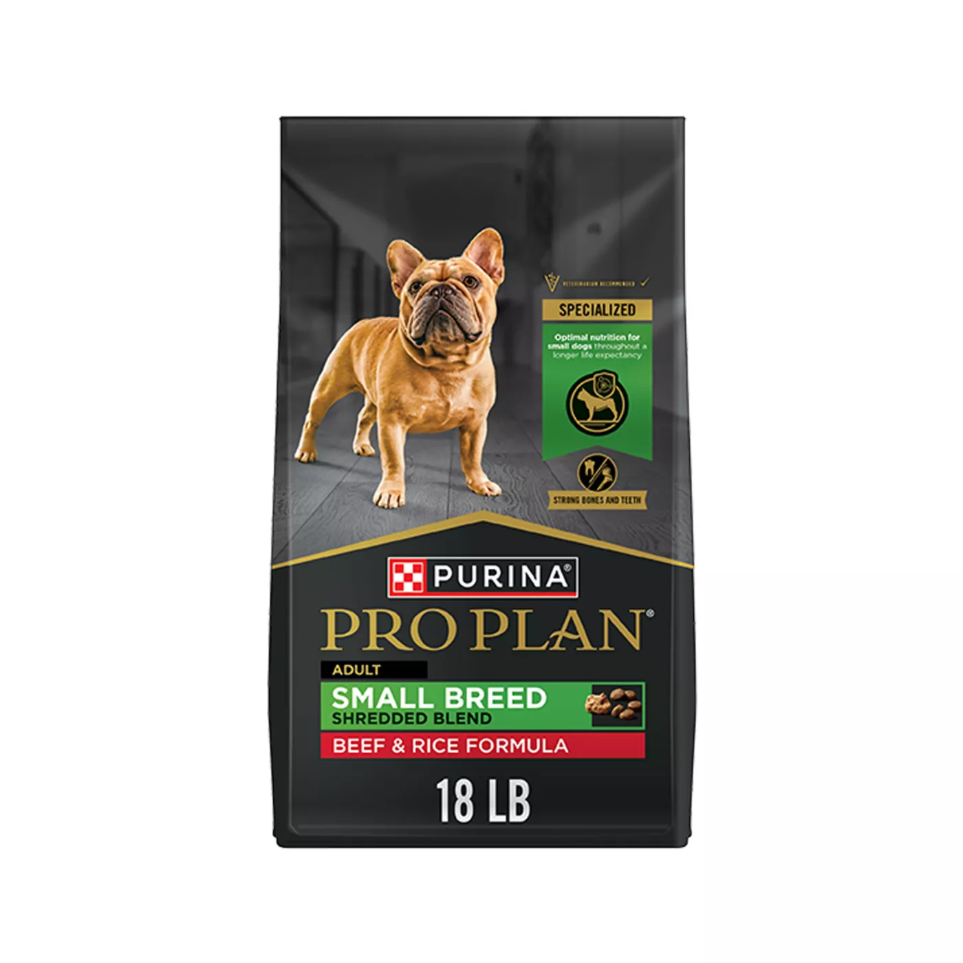 Purina Pro Plan Small Breed Dry Dog Food, Shredded Blend Beef and Rice Formula With Live Probiotics 5362702