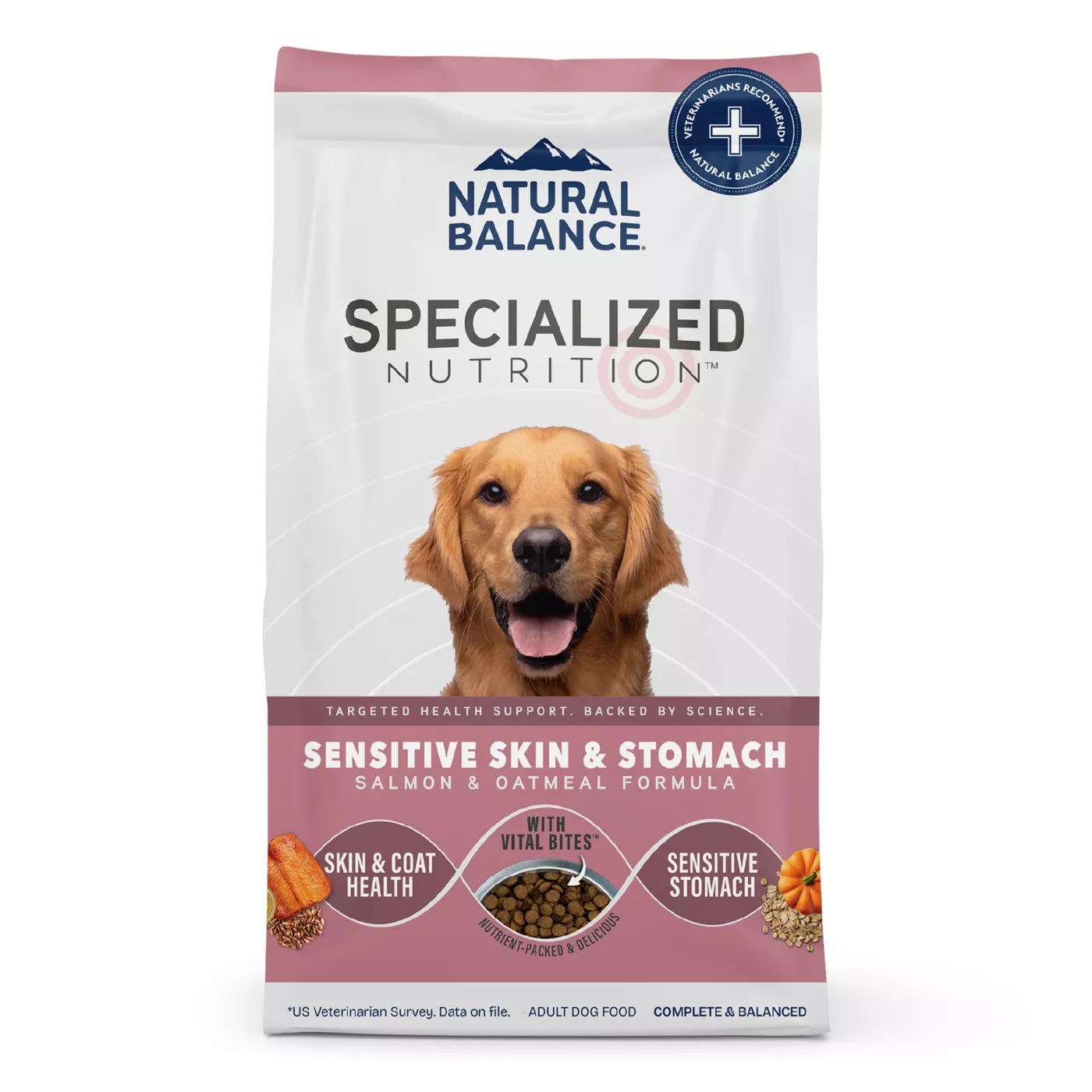 Natural Balance Specialized Nutrition Sensitive Skin & Stomach Adult Dry Dog Food - Salmon & Oatmeal 5362708