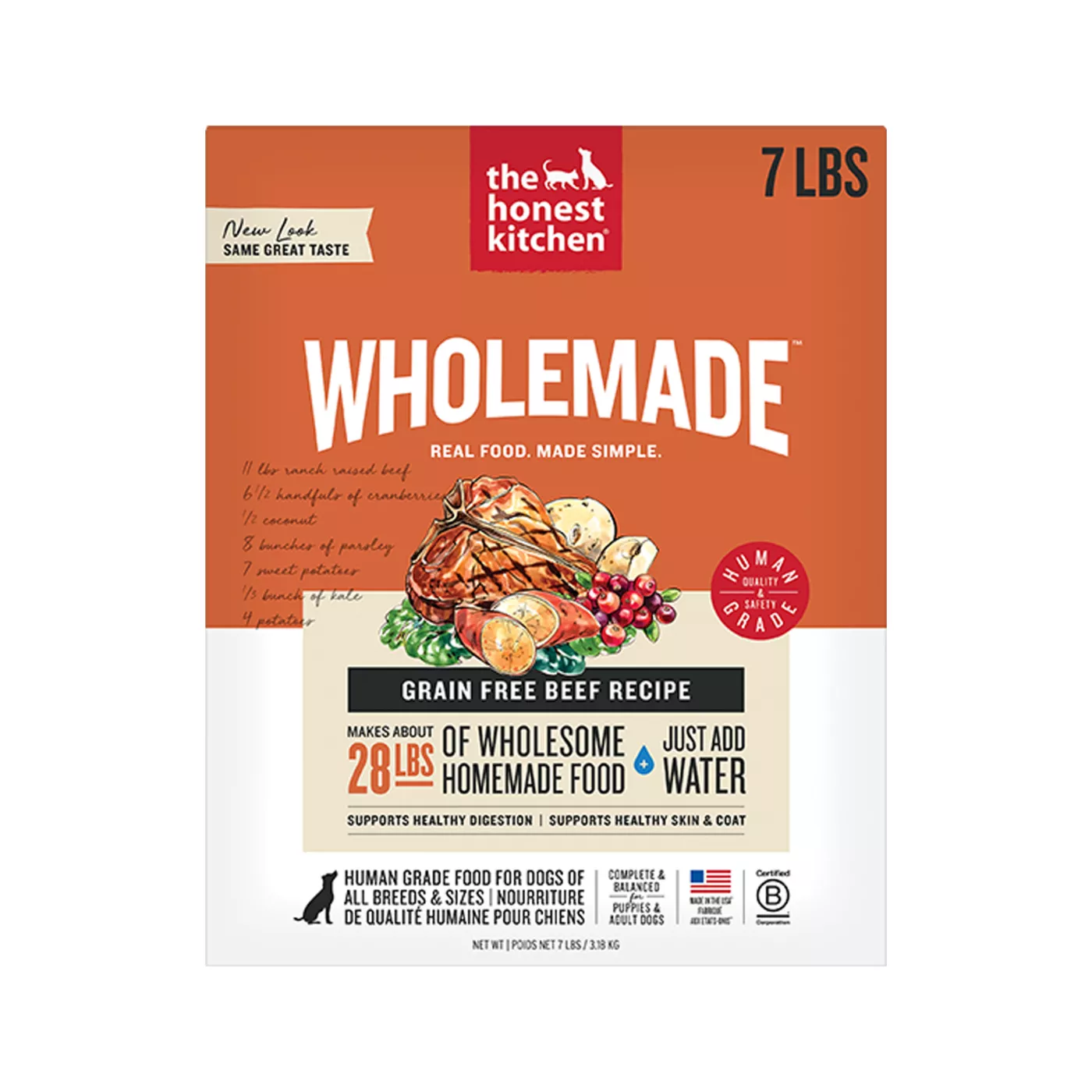 The Honest Kitchen Wholemade Grain Free Adult Dehydrated Dog Food - Beef 5364978