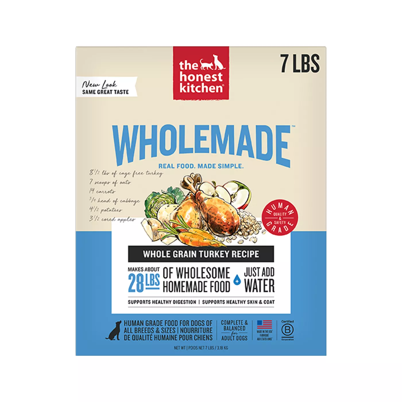 The Honest Kitchen Wholemade Whole Grain Adult Dehydrated Dog Food - Turkey 5364980