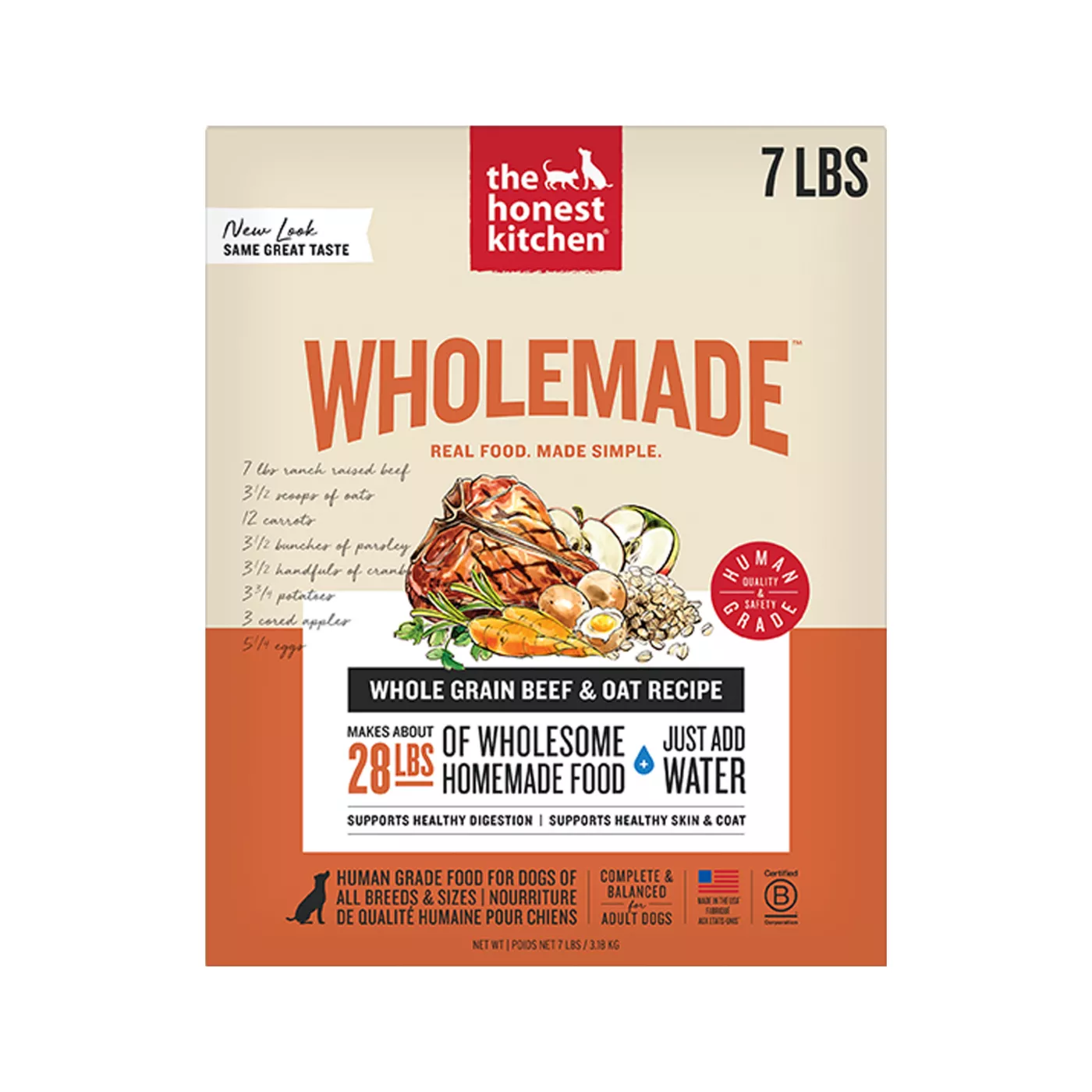 The Honest Kitchen Wholemade Whole Grain Adult Dehydrated Dog Food - Beef 5364981