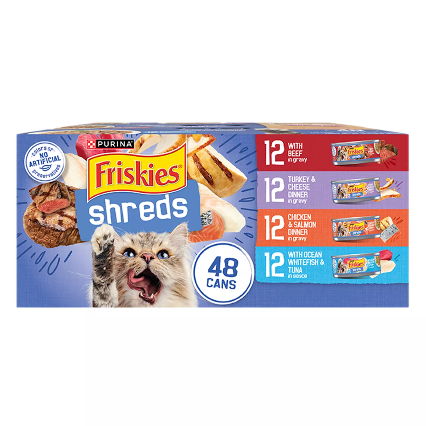 Friskies Shreds Adult Cat Wet Food - Variety Pack, 5.5 Oz 5366006