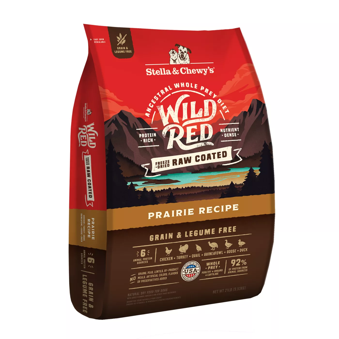 Stella & Chewy's Wild Red Grain Free Adult Dry Dog Food - Freeze-Dried, Raw Coated, Prairie Recipe 5368708