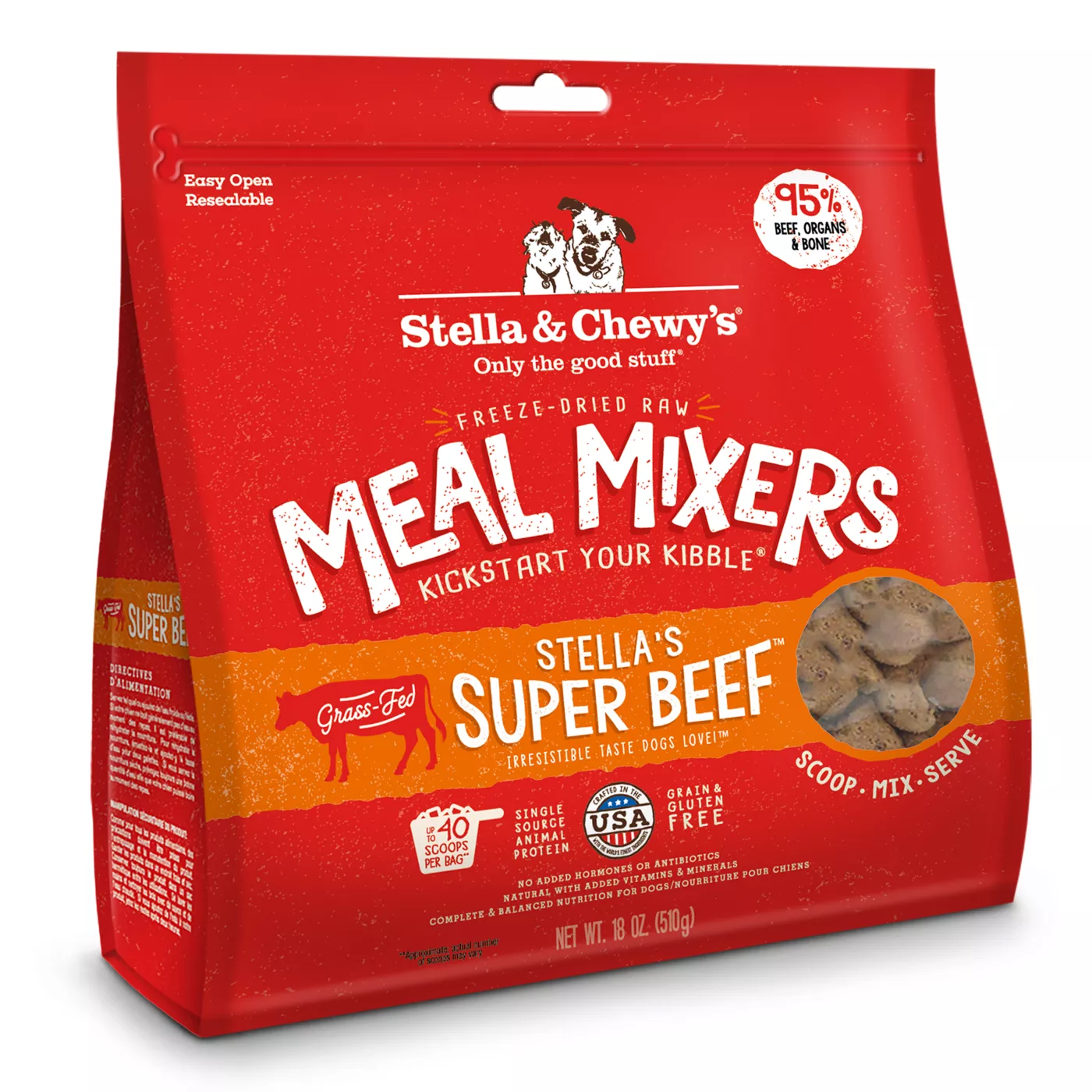 Stella & Chewy's Freeze-Dried Raw Meal Mixers All Life Stages Dog Food Topper - Super Beef 5368714