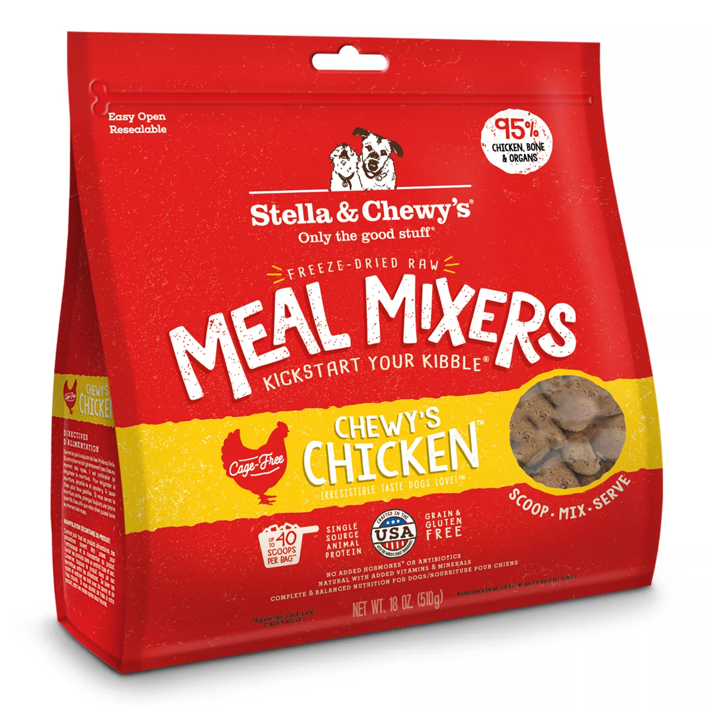 Stella & Chewy's Freeze-Dried Raw Meal Mixers All Life Stages Dog Food Topper - Chewy's Chicken 5368743