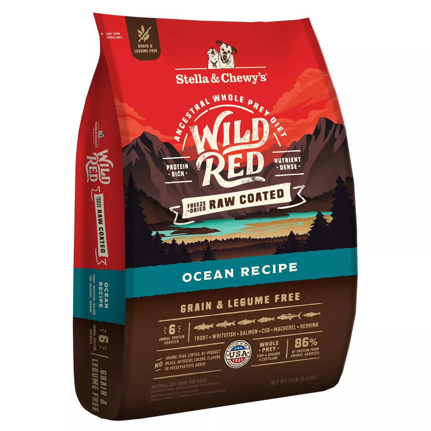 Stella & Chewy's Wild Red Raw Coated All Life Stages Dry Dog Food - Grain & Legume Free, Ocean 5368765
