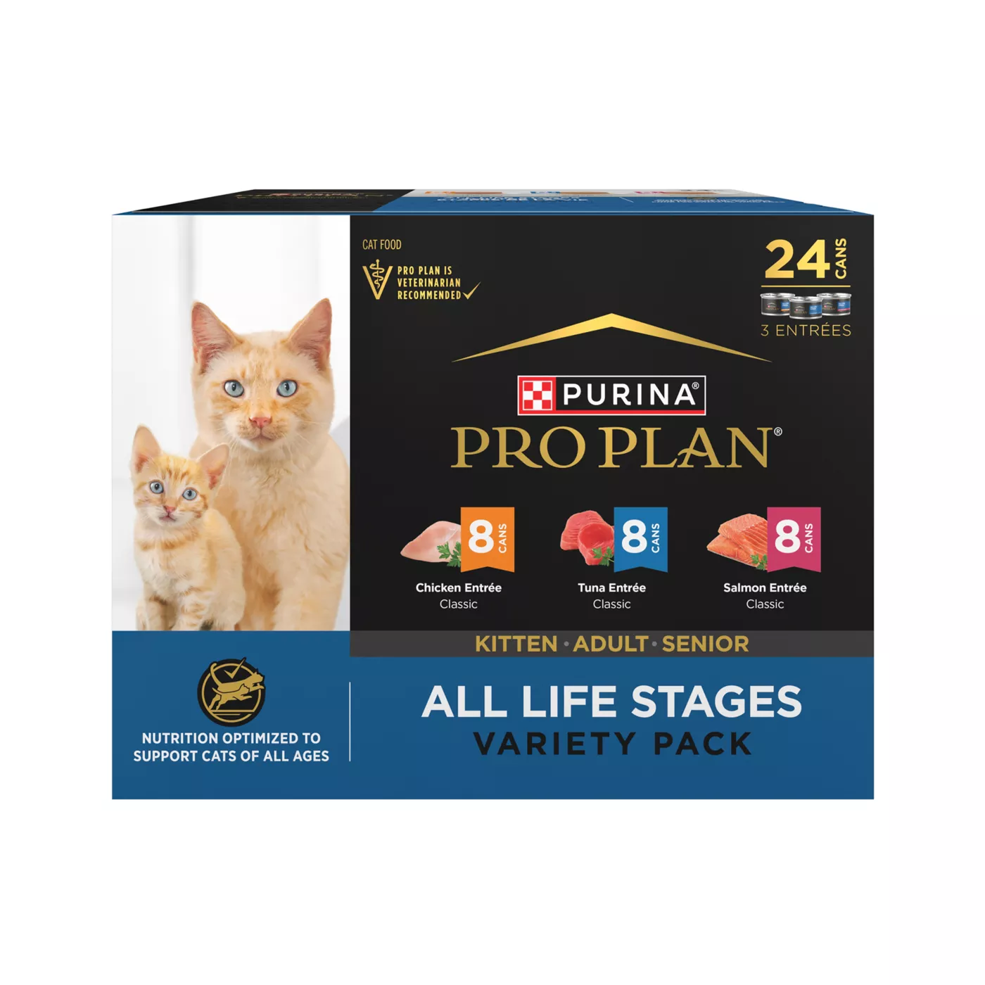 Purina Pro Plan Cat - All Life Stages, Pate, Variety Pack, 24 CT, 72 OZ 5369695