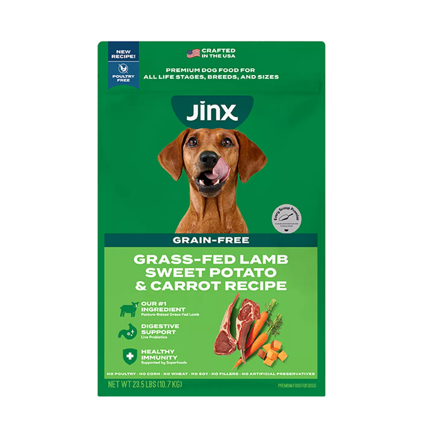 Jinx All Life Stages Grain-Free Dry Dog Food - Lamb, Sweet Potato & Carrot 5370673