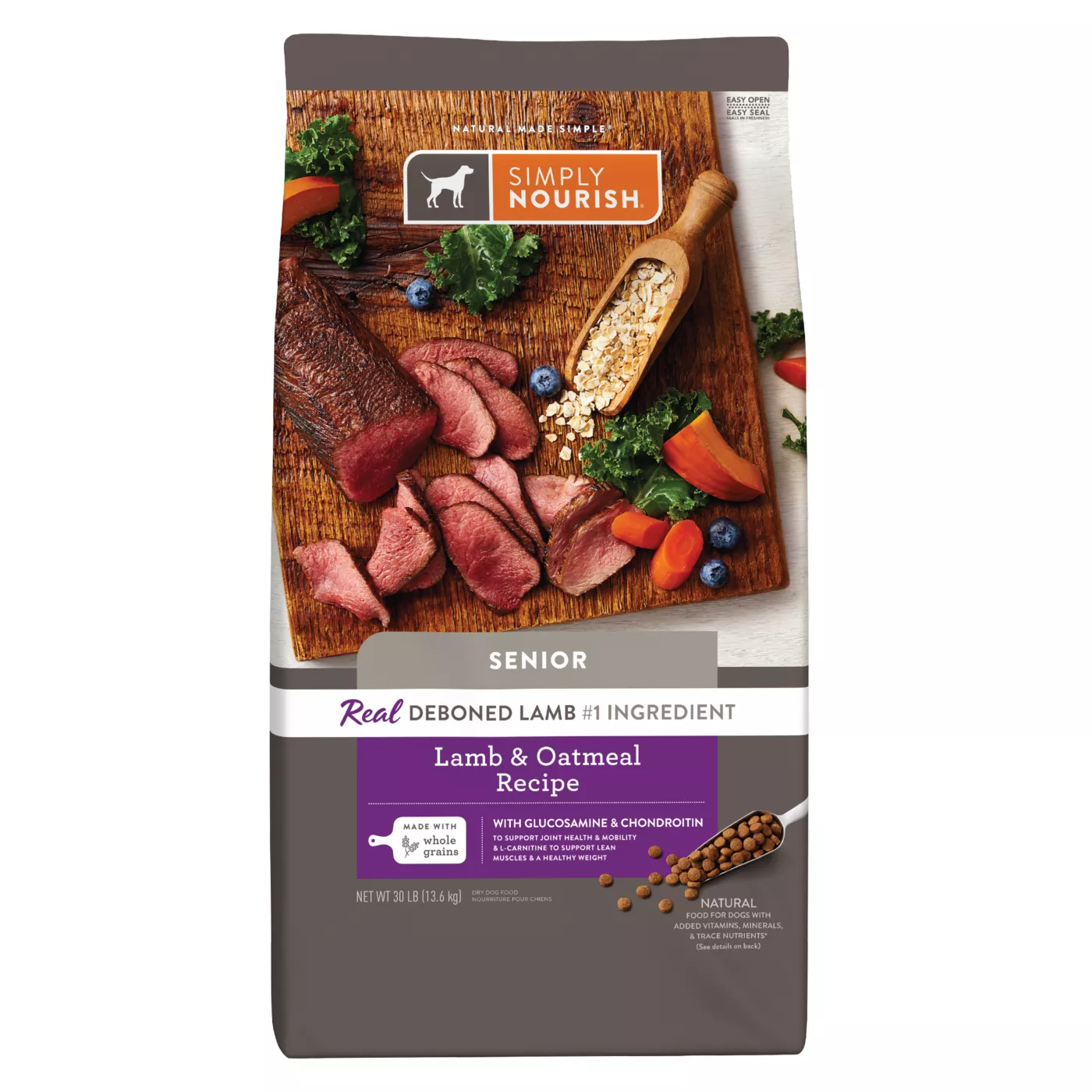 Simply Nourish Original Senior Dry Dog Food - Lamb & Oatmeal 5372235
