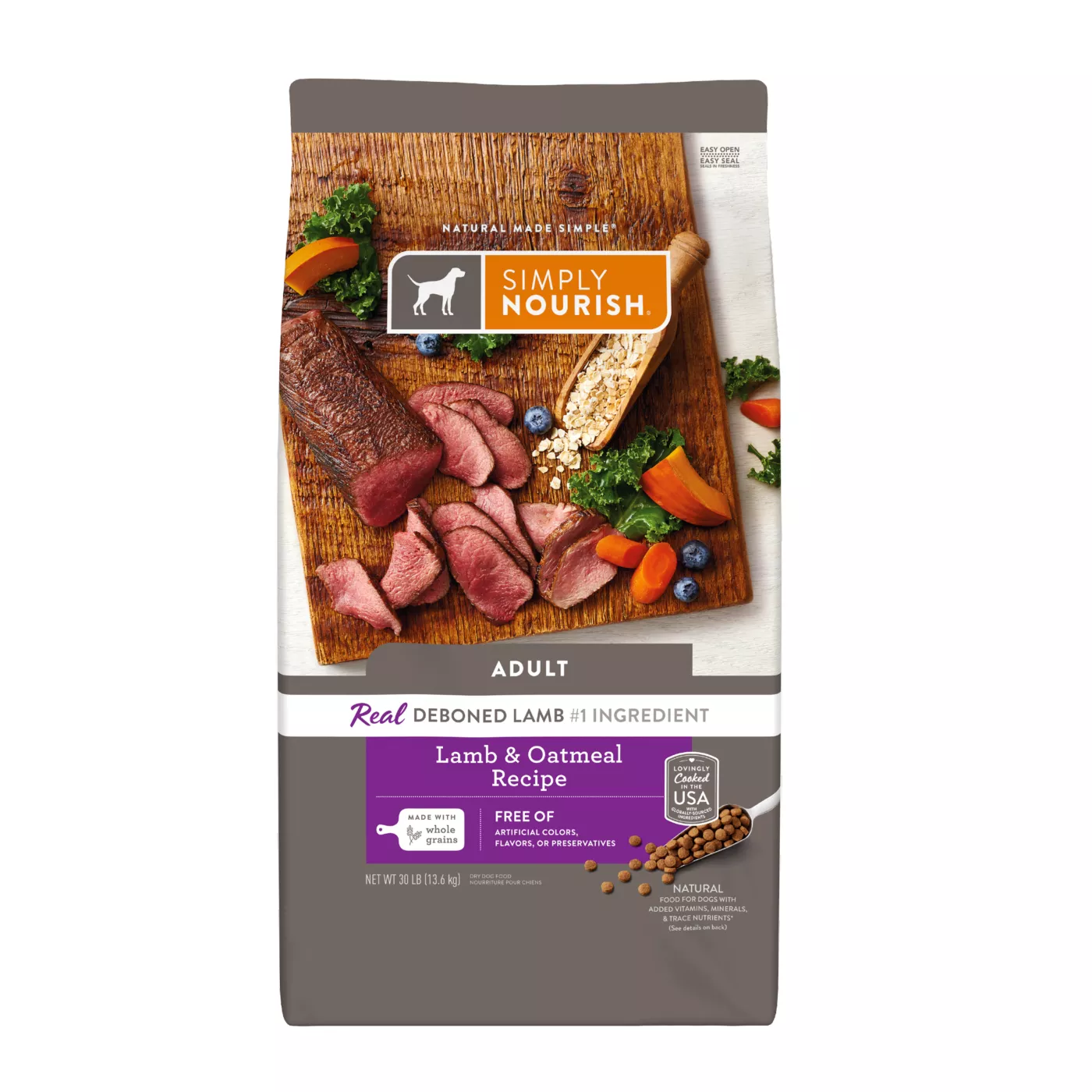Simply Nourish Original Adult Dry Dog Food - Lamb & Oatmeal 5372245